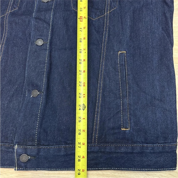 Levis Denim Jacket Dark Wash Trucker Classic Button Front Pockets - Picture 9 of 15